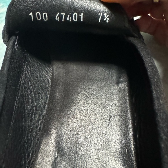 GUCCI VINTAGE BLACK SUEDE HORSE-BIT LOAFERS, Size 7.5 - Picture 6 of 6